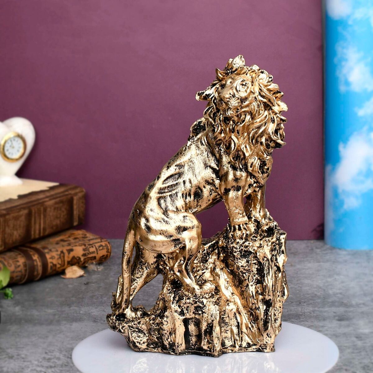 King Lion Black Statue - Image 3