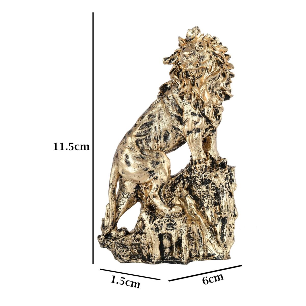 King Lion Black Statue - Image 2