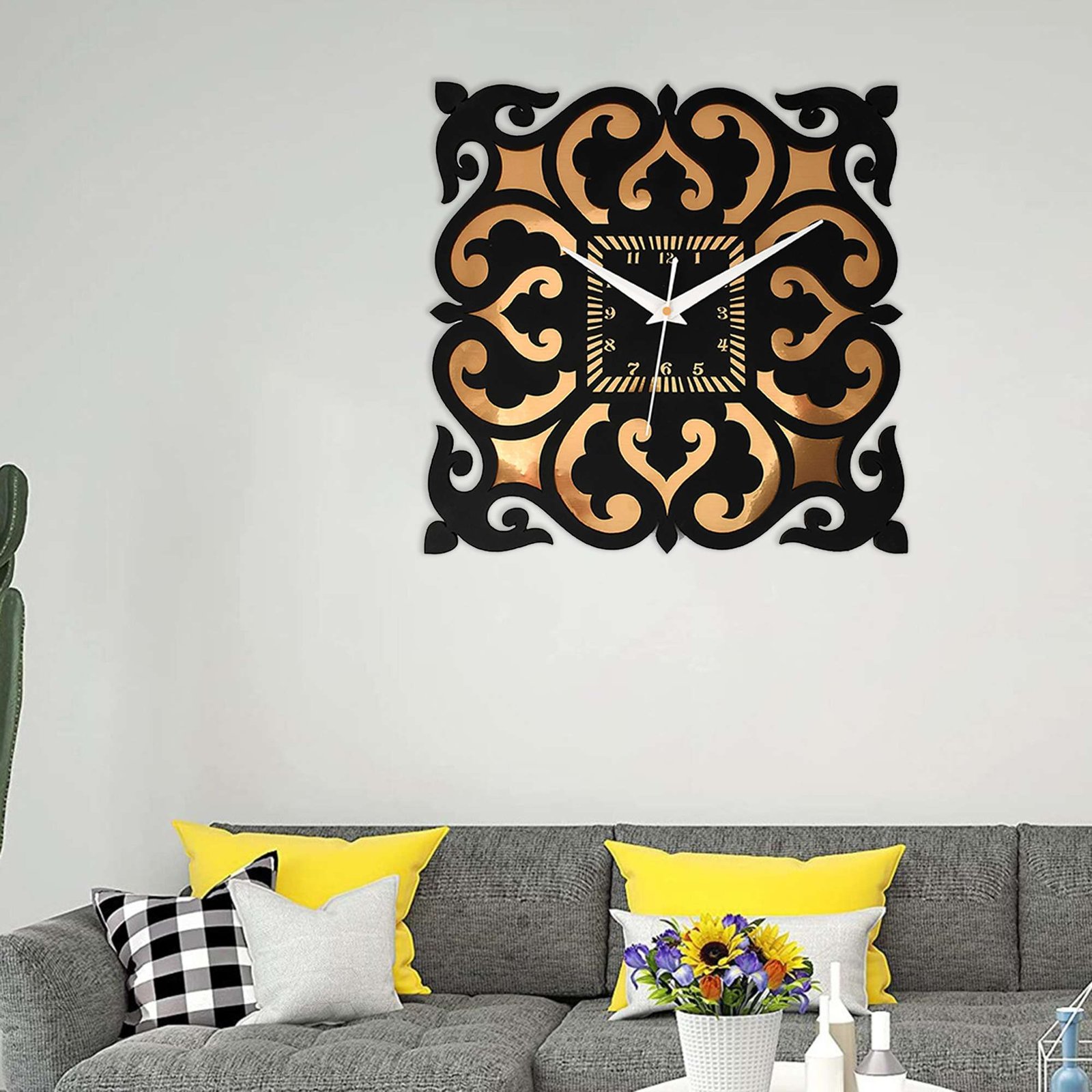 Wooden Silent Non-Ticking Wall Clock for Home Stylish Latest Designer Wall Clock for Home Living Room Bedroom Office Hall