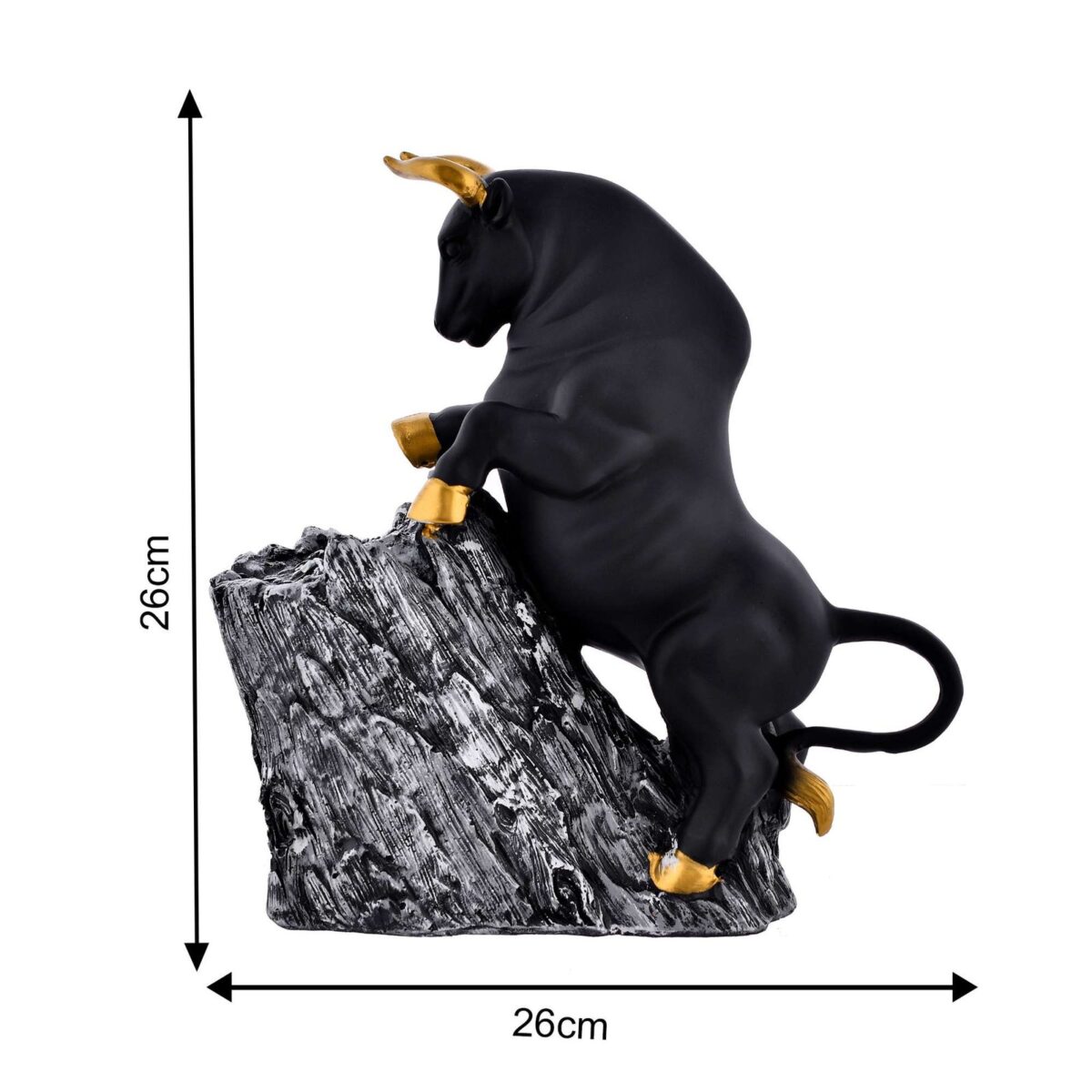 Antique Geometric Statue Bull Sculpture - Image 2
