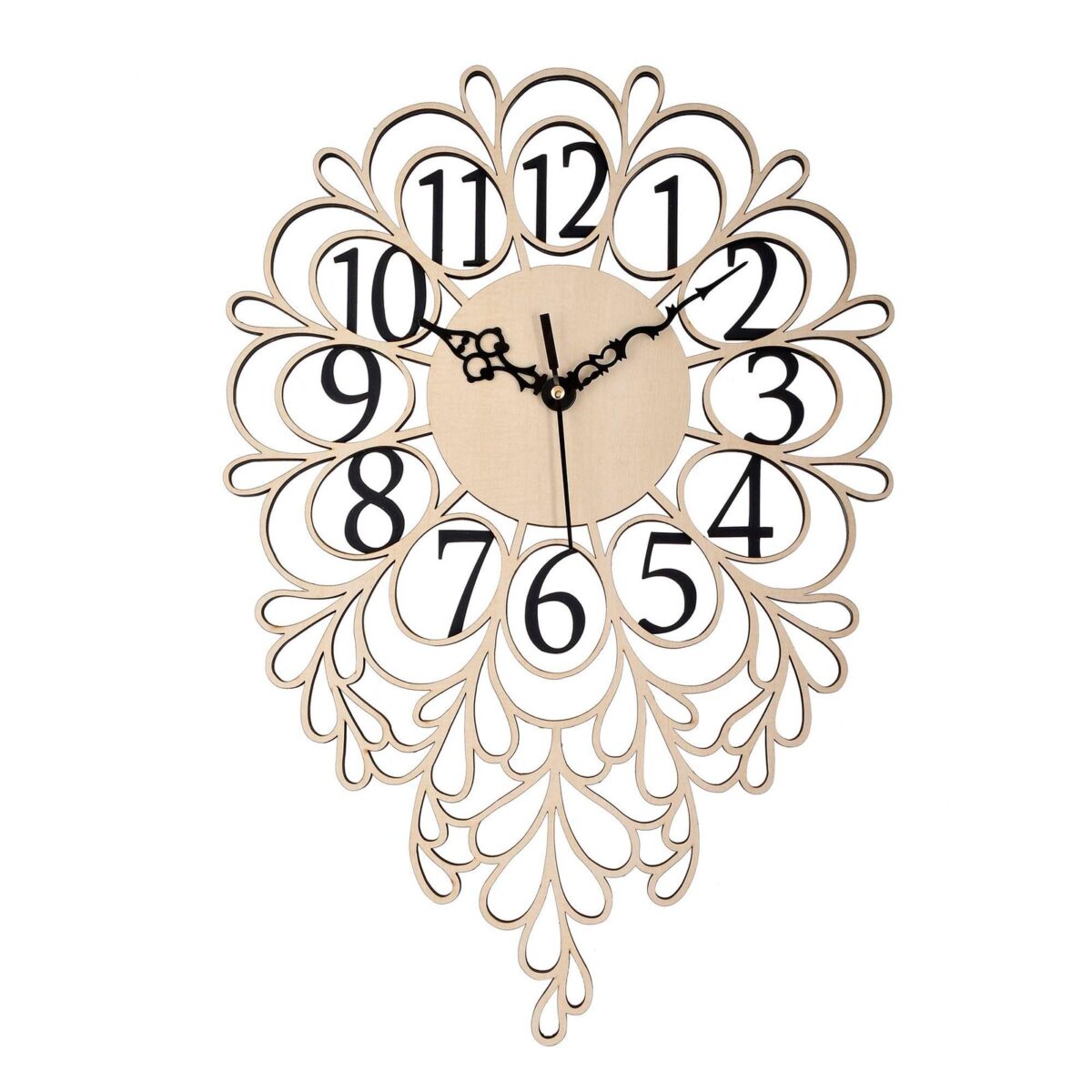Wooden Silent Non-Ticking Wall Clock for Home Stylish Latest Designer Wall Clock for Home Living Room Bedroom Office Hall - Image 3